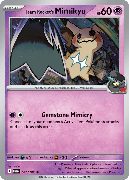 Team Rocket’s Mimikyu 087/182 - Reverse Holo