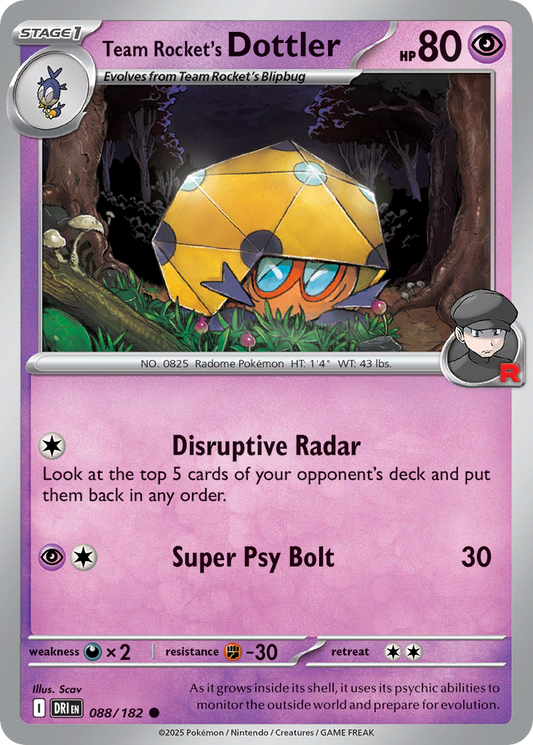 Team Rocket’s Dottler 088/182 - Reverse Holo