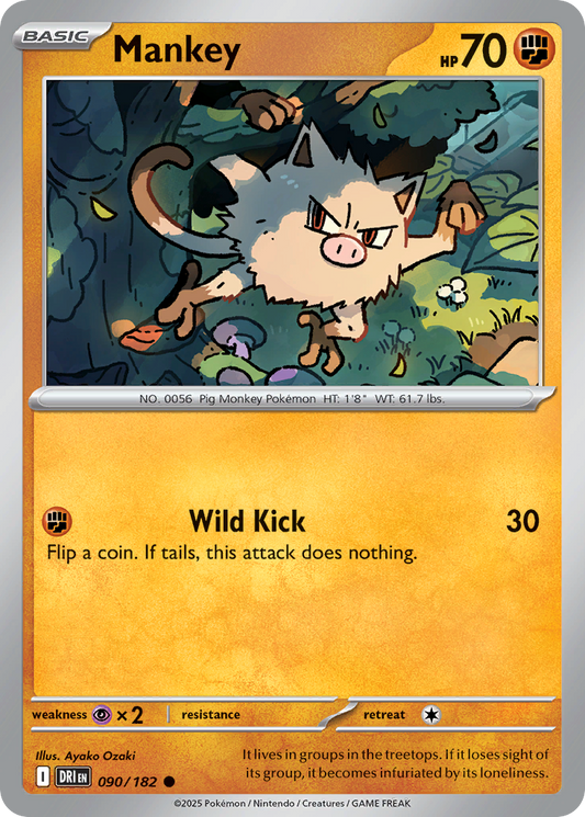 Mankey 090/182 - Reverse Holo