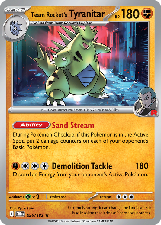 Team Rocket’s Tyranitar 096/182 - Reverse Holo