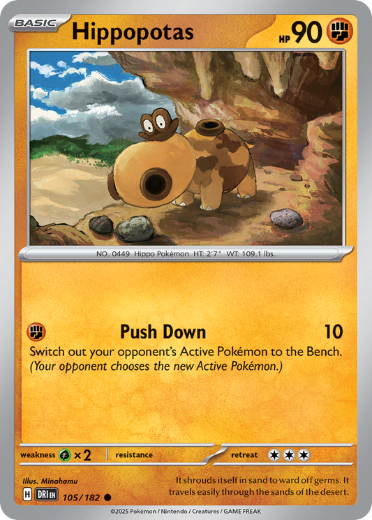 Hippopotas 105/182 - Reverse Holo