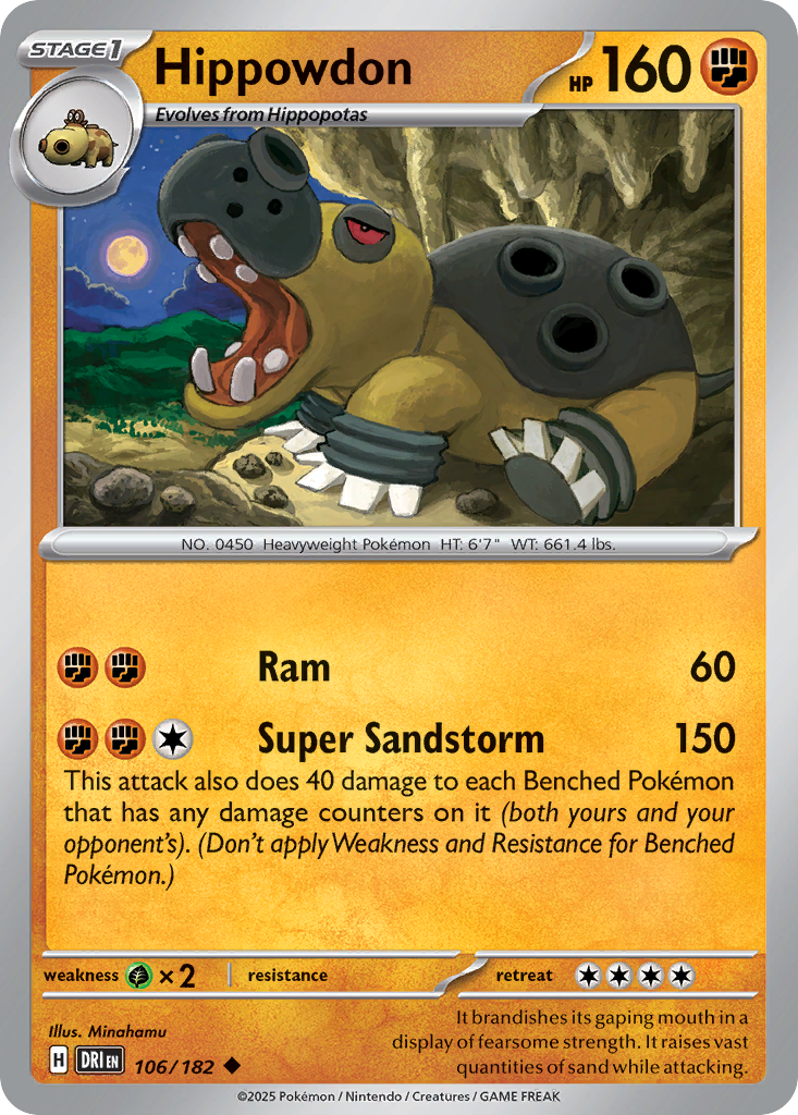 Hippowdon 106/182 - Reverse Holo