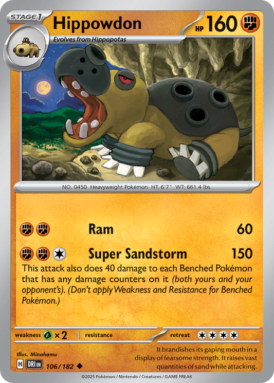 Hippowdon 106/182 - Reverse Holo