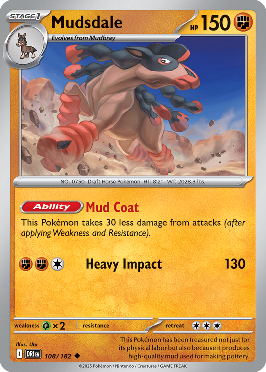 Mudsdale 108/182 - Reverse Holo