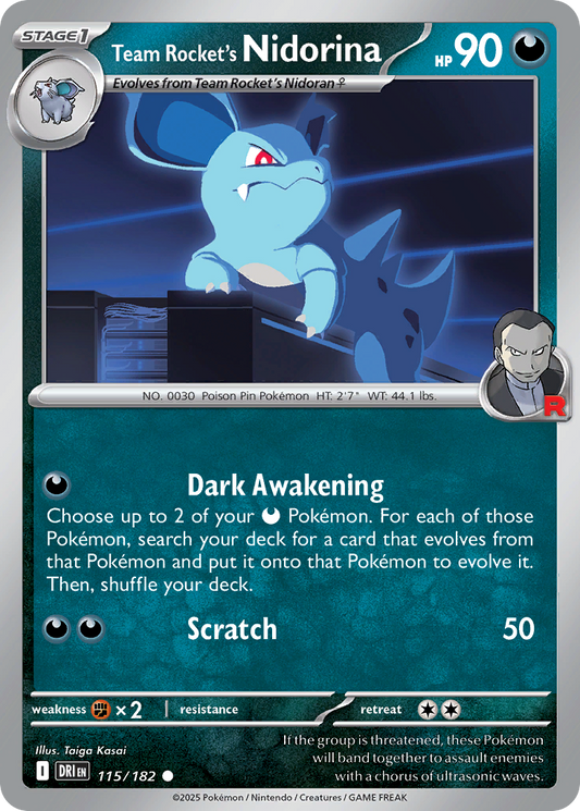 Team Rocket’s Nidorina 115/182 - Reverse Holo