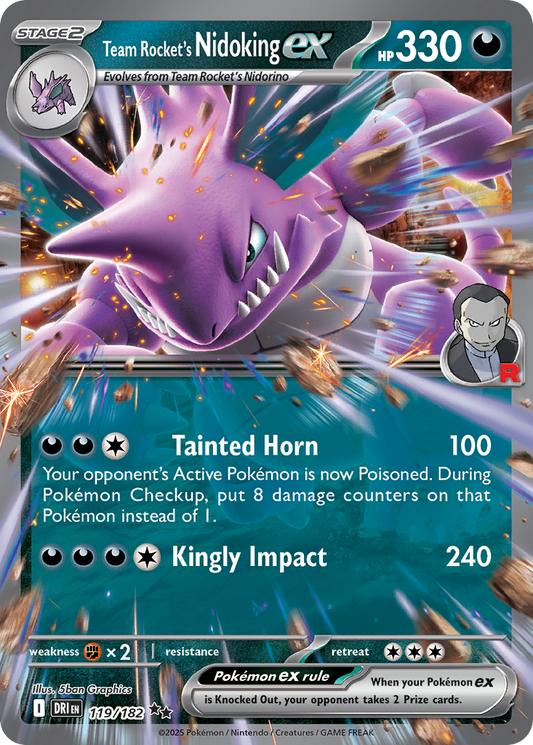Team Rocket’s Nidoking ex 119/182