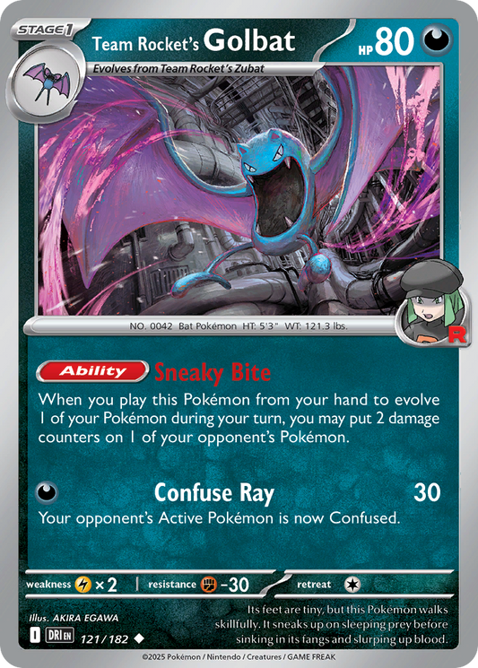 Team Rocket’s Golbat 121/182 - Reverse Holo