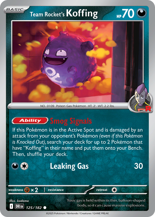 Team Rocket’s Koffing 125/182