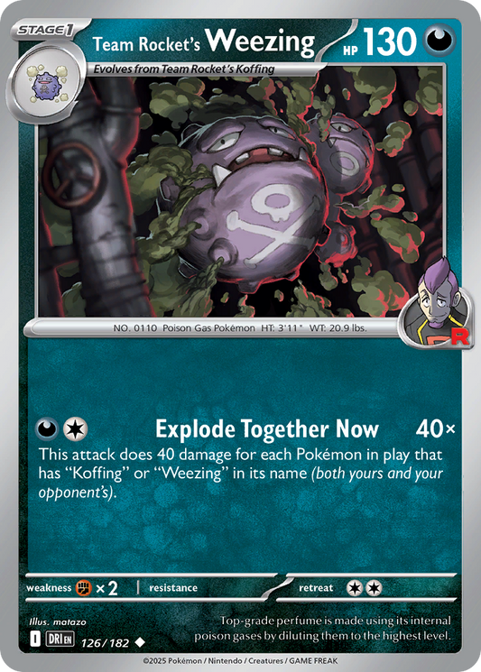 Team Rocket’s Weezing 126/182 - Reverse Holo