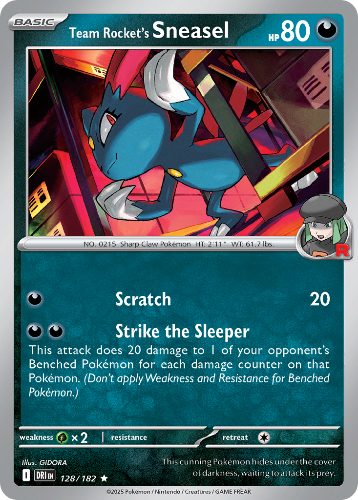 Team Rocket’s Sneasel 128/182 - Reverse Holo