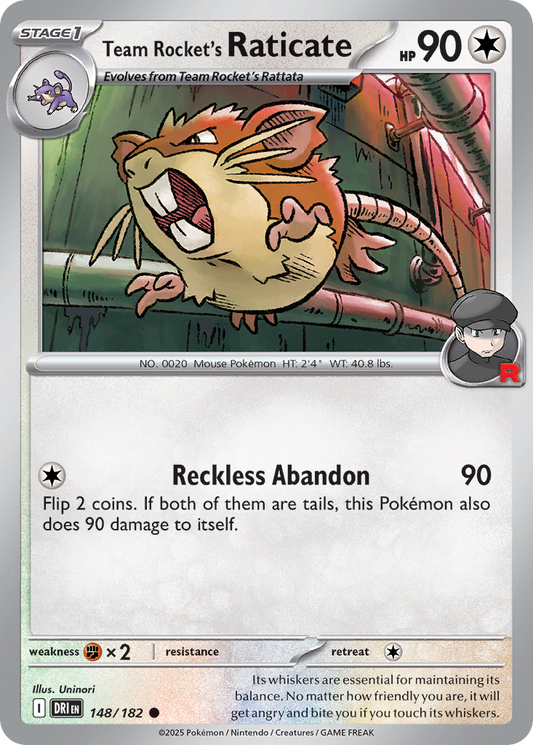 Team Rocket’s Raticate 148/182 - Reverse Holo