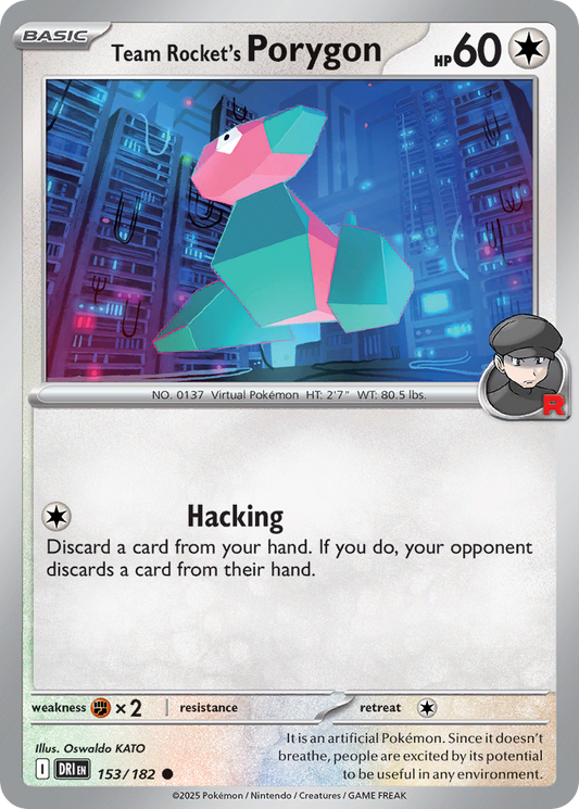 Team Rocket’s Porygon 153/182 - Reverse Holo