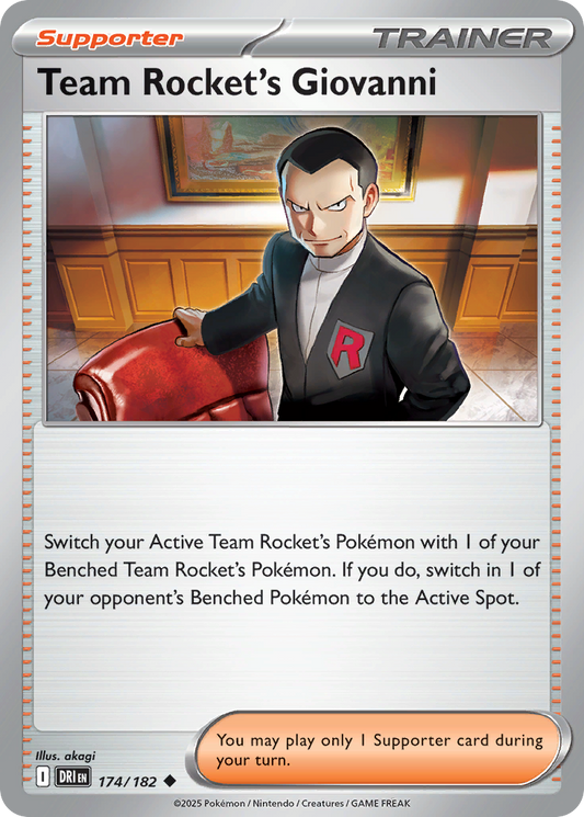 Team Rocket’s Giovanni 174/182 - Reverse Holo