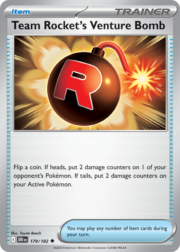 Team Rocket’s Venture Bomb 179/182 - Reverse Holo