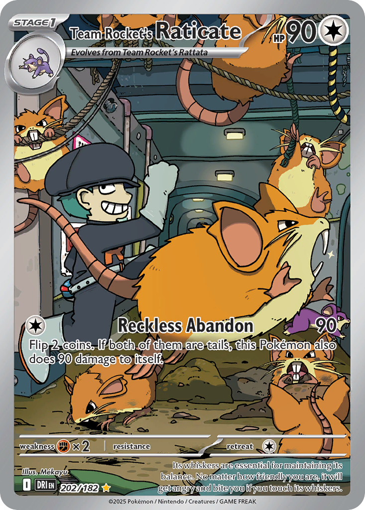 Team Rocket’s Raticate 202/182 - Reverse Holo