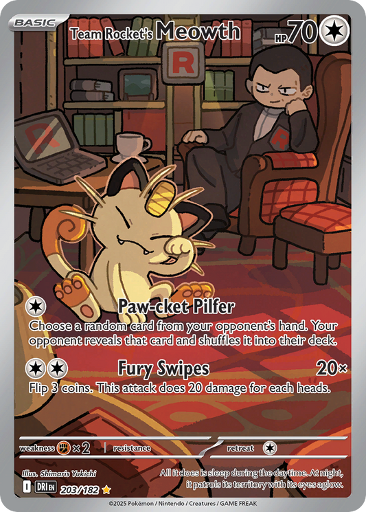 Team Rocket’s Meowth 203/182