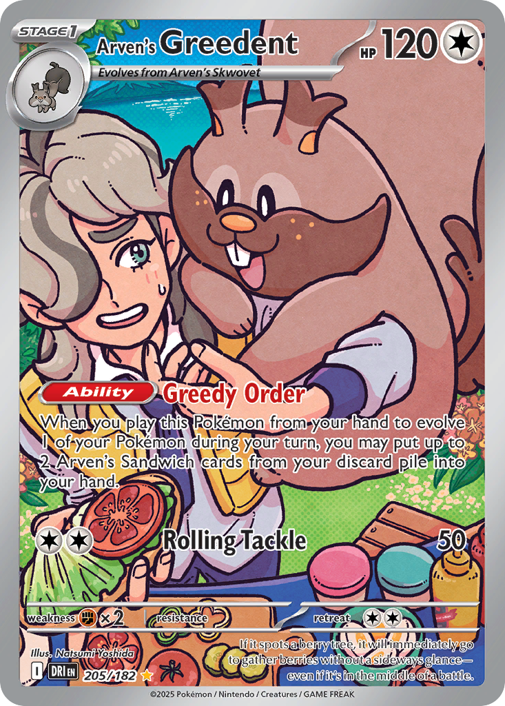 Arven’s Greedent 205/182 - Reverse Holo