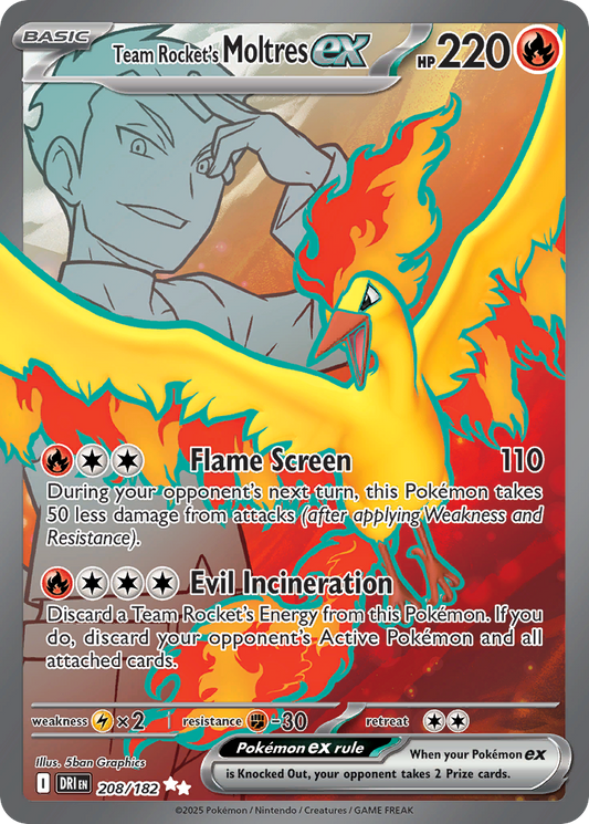 Team Rocket’s Moltres ex 208/182