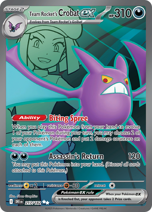 Team Rocket’s Crobat ex 217/182