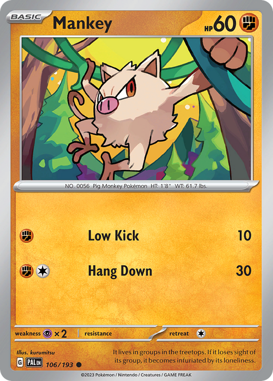 Mankey 106/193 - Reverse Holo