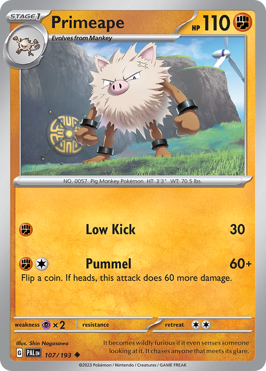 Primeape 107/193 - Reverse Holo