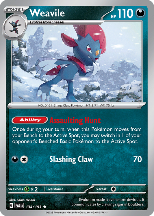 Weavile 134/193 - Reverse Holo