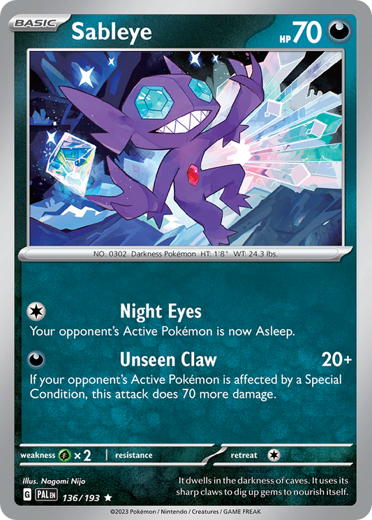 Sableye 136/193 - Reverse Holo