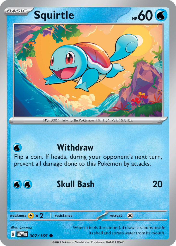 Squirtle 007/165 - Reverse Holo