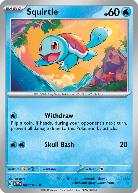 Squirtle 007/165 - Reverse Holo
