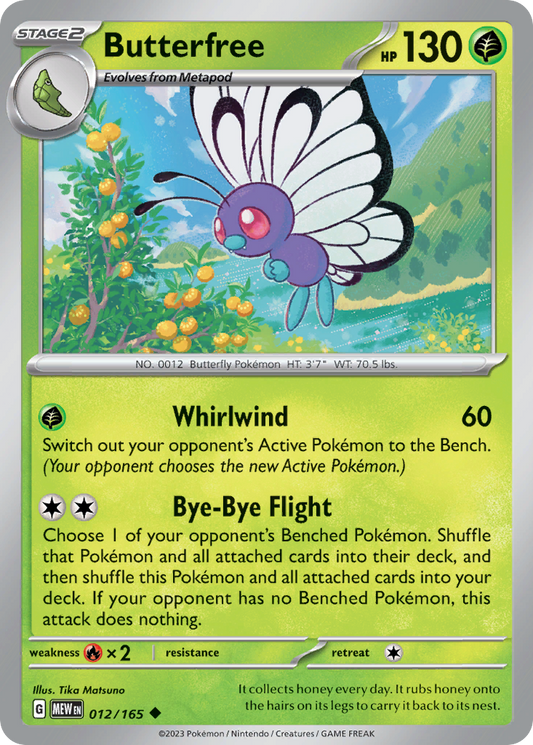 Butterfree 012/165 - Reverse Holo