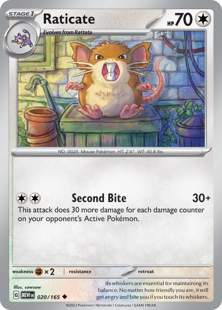 Raticate 020/165 - Reverse Holo