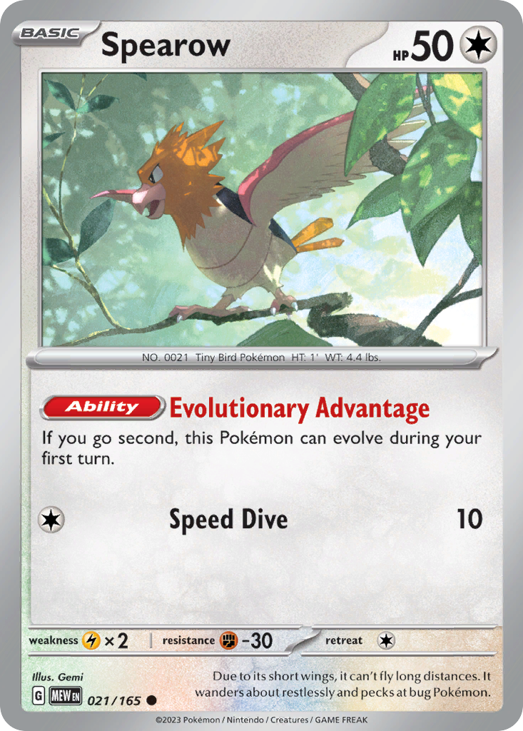 Spearow 021/165 - Reverse Holo