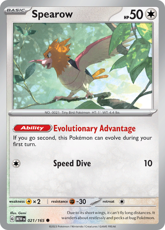 Spearow 021/165 - Reverse Holo