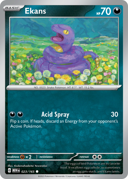 Ekans 023/165 - Reverse Holo