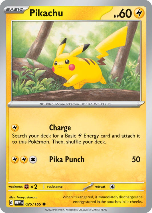 Pikachu 025/165 - Reverse Holo