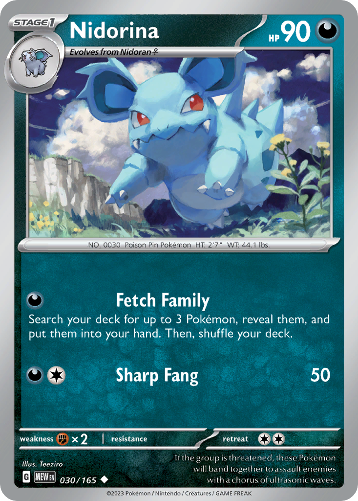 Nidorina 030/165 - Reverse Holo