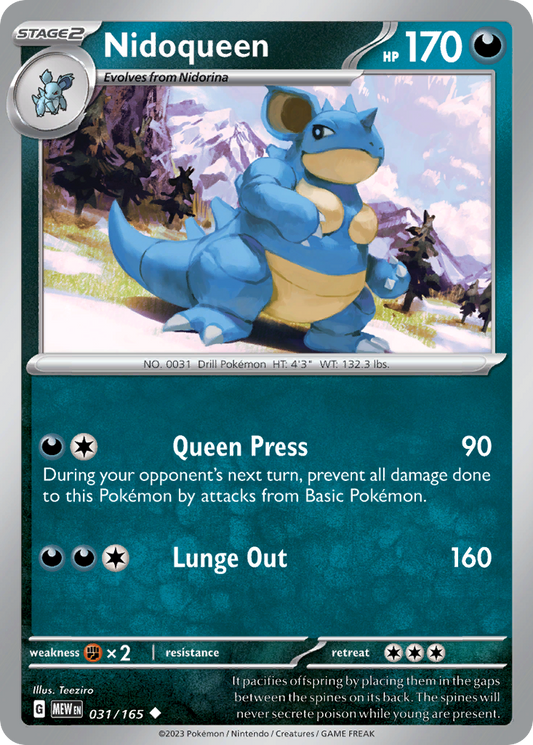 Nidoqueen 031/165 - Reverse Holo