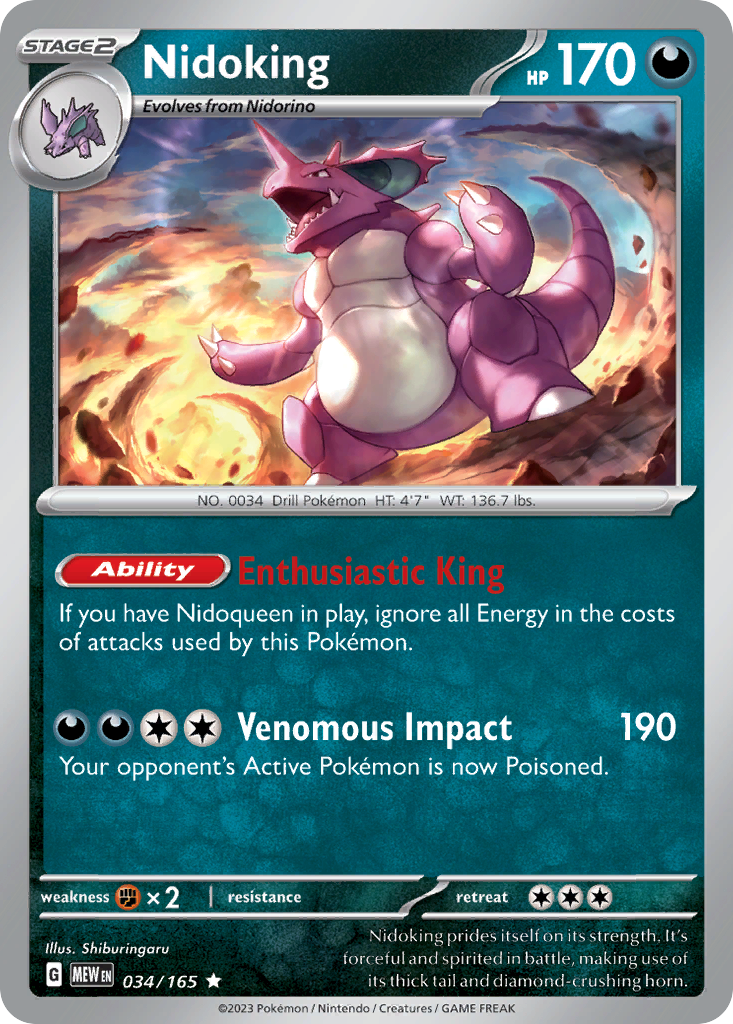 Nidoking 034/165 - Reverse Holo