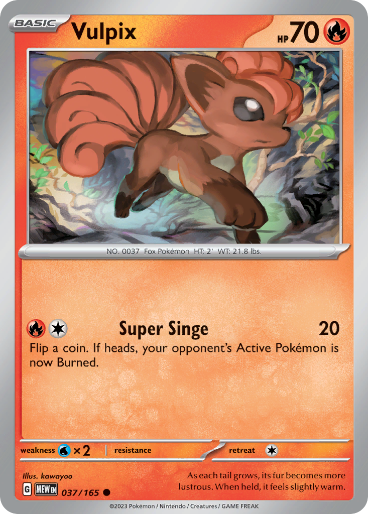 Vulpix 037/165 - Reverse Holo