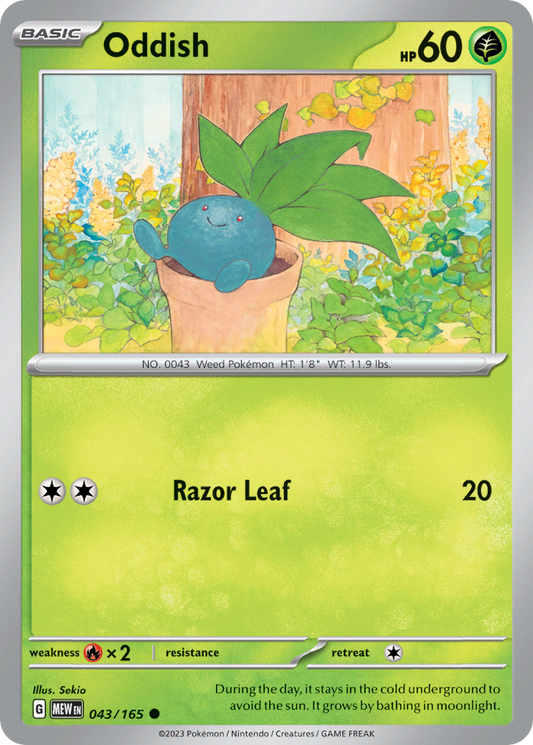 Oddish 043/165 - Reverse Holo