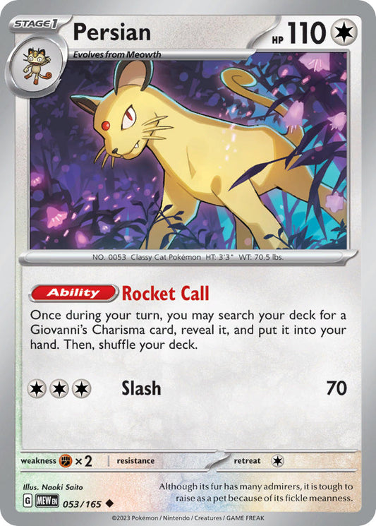 Persian 053/165 - Reverse Holo