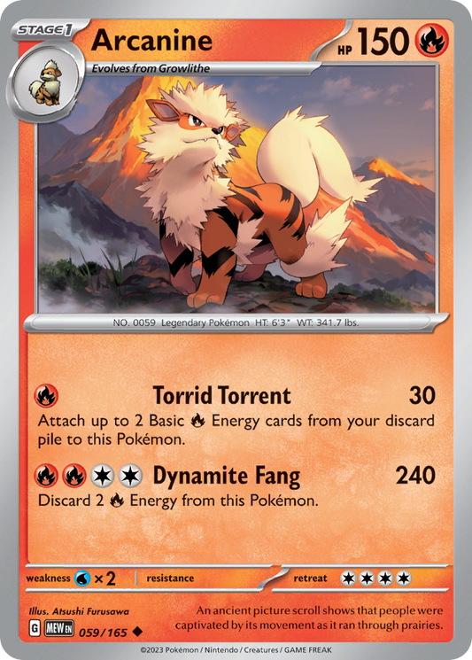 Arcanine 059/165 - Reverse Holo
