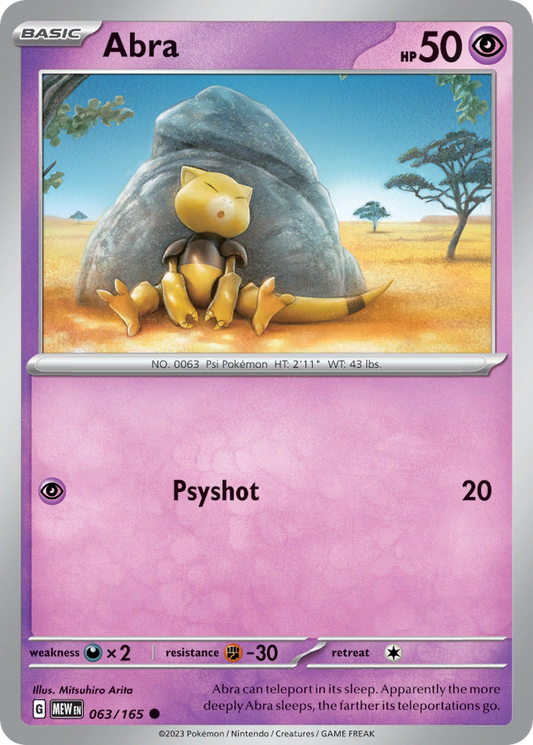 Abra 063/165 - Reverse Holo