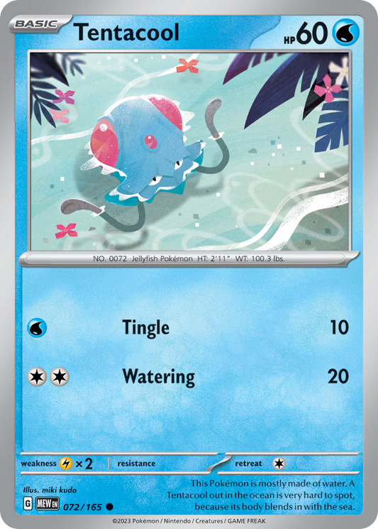 Tentacool 072/165 - Reverse Holo