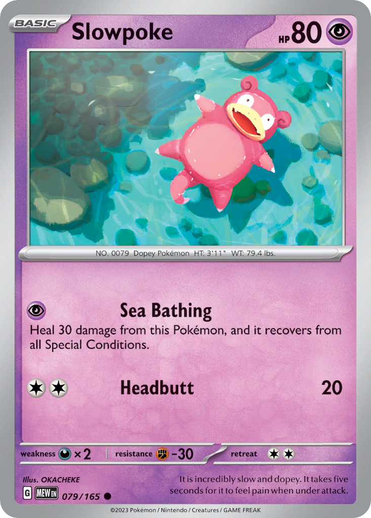 Slowpoke 079/165 - Reverse Holo