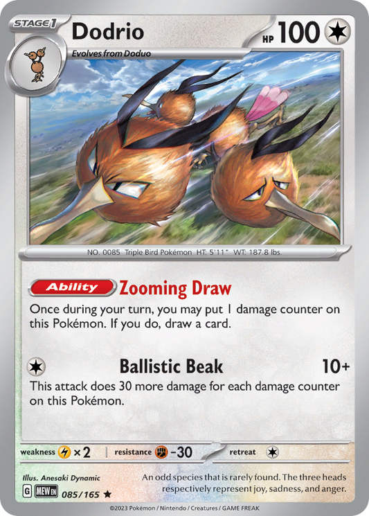 Dodrio 085/165 - Reverse Holo