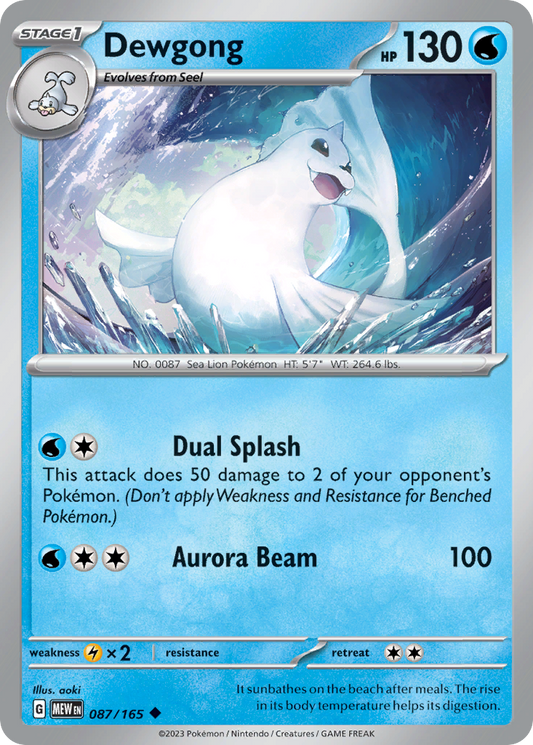 Dewgong 087/165 - Reverse Holo