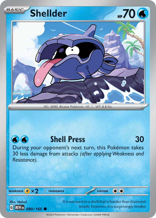 Shellder 090/165 - Reverse Holo