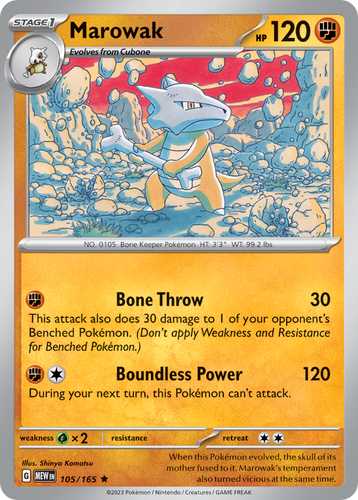 Marowak 105/165 - Reverse Holo