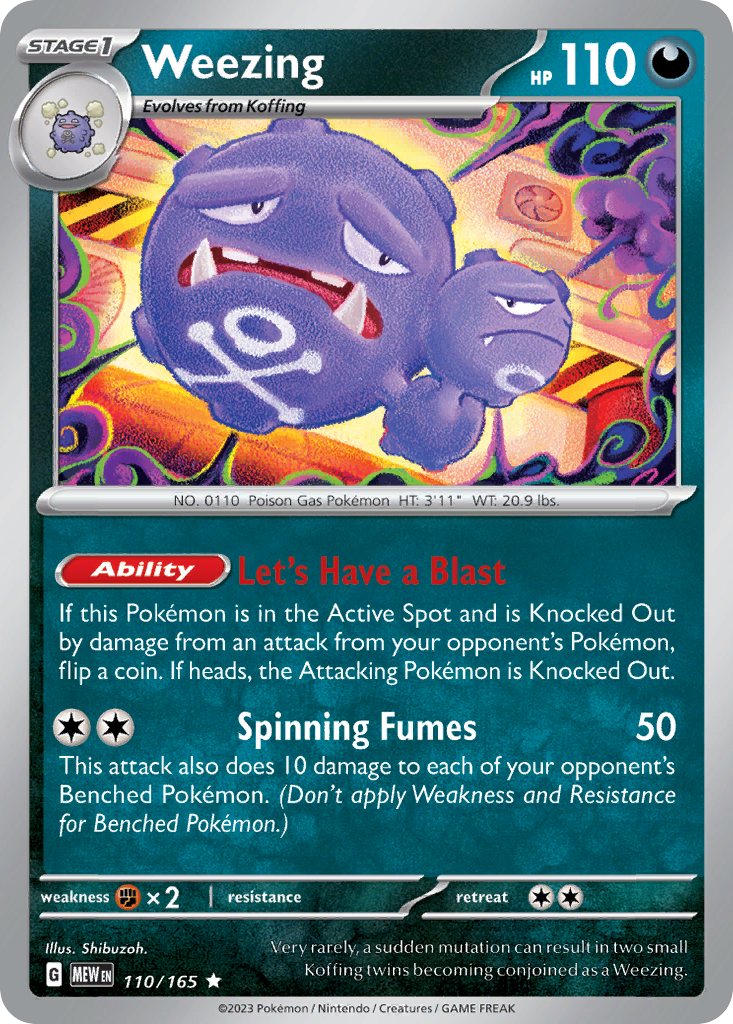 Weezing 110/165 - Reverse Holo